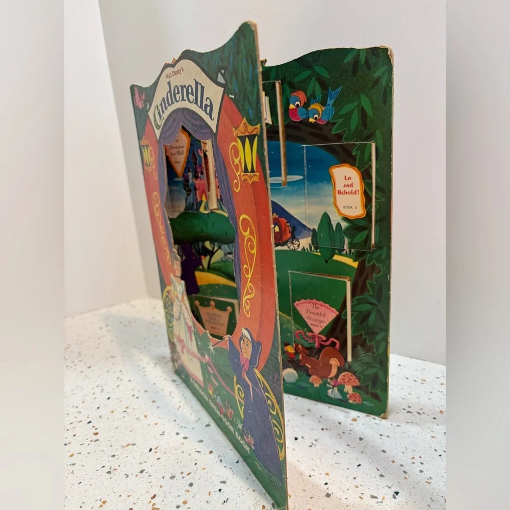 VTG 1965 Walt Disney’s Cinderella Golden Open Door‎ Storybook Miniature Books